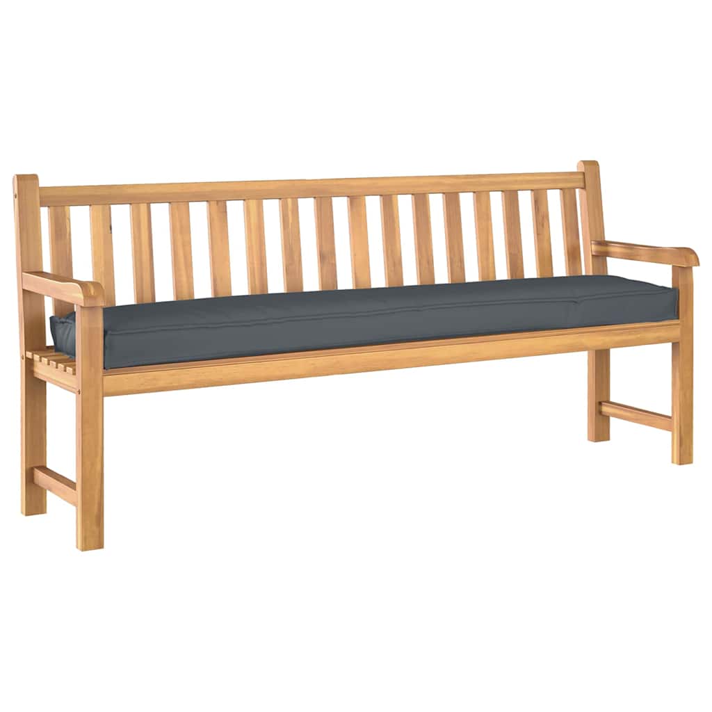 Lot de 2 coussins pour palettes anthracite 200 x 40 x 8 cm tissu Oxford
