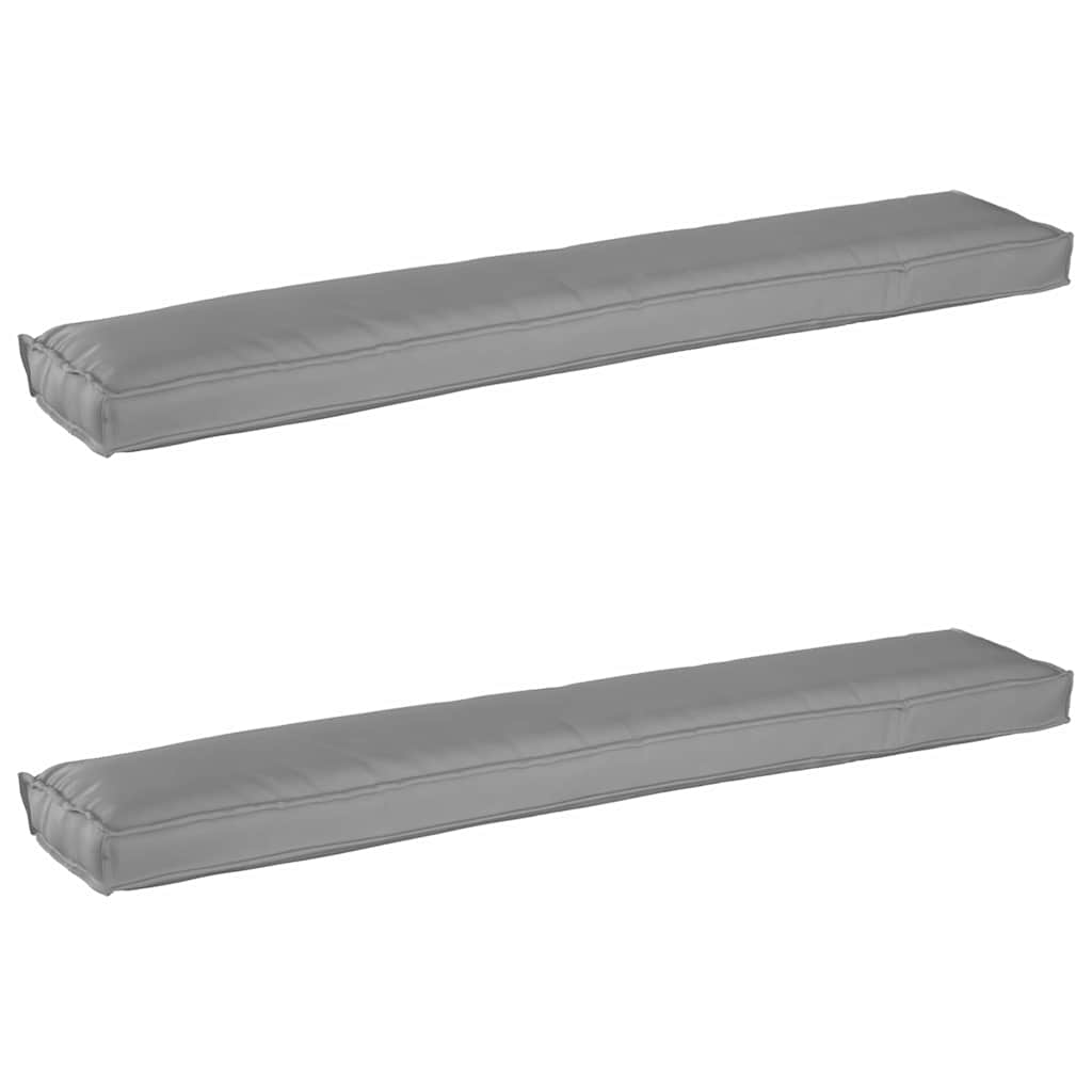 Pallet Cushion Set 2 pcs Grey 200 x 40 x 8 cm Oxford Fabric
