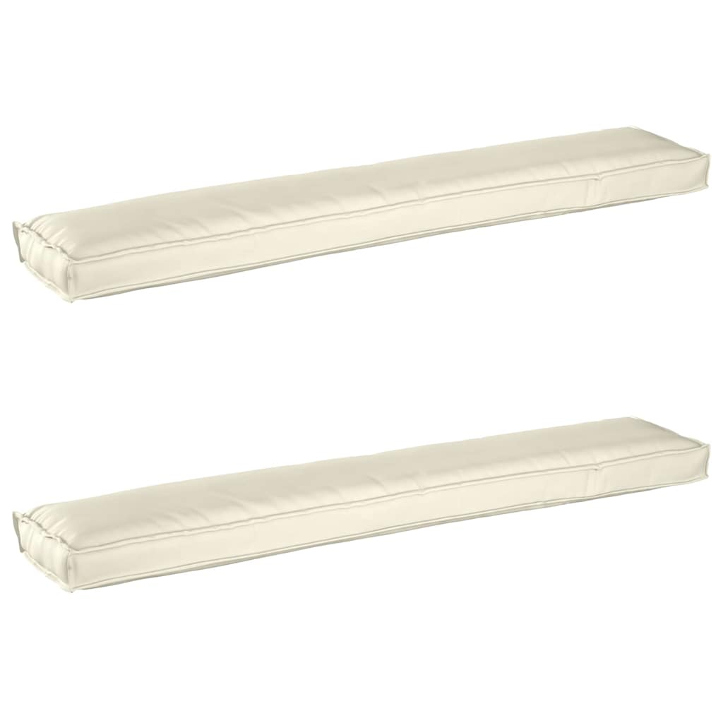 Pallet Cushion Set 2 pcs Cream 200 x 40 x 8 cm Oxford Fabric