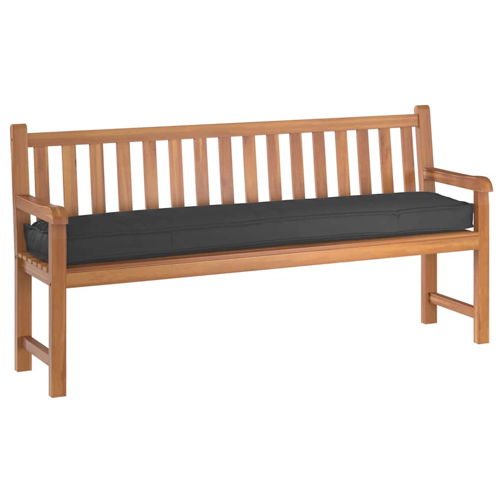 Coussin de palette lot de 2 Noir 200 x 40 x 8 cm Tissu Oxford