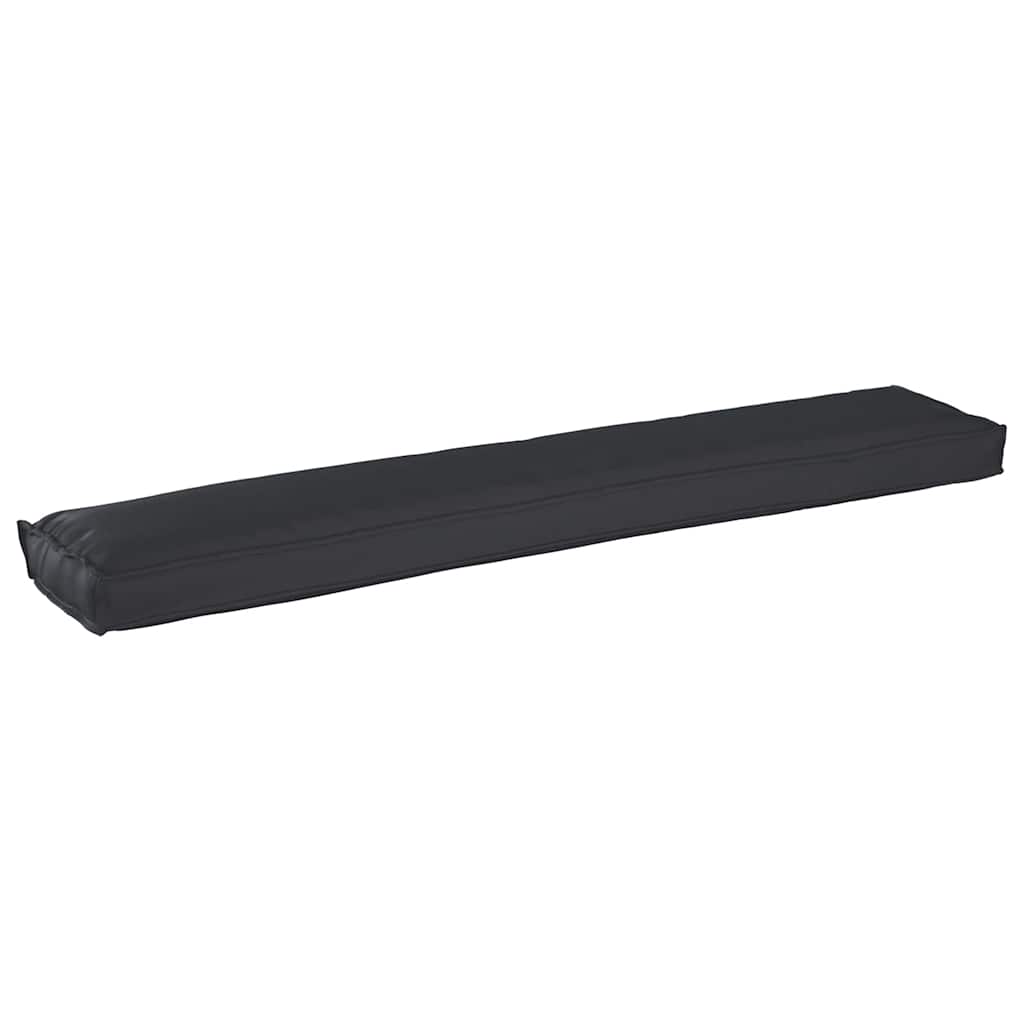 Coussin de palette lot de 2 Noir 200 x 40 x 8 cm Tissu Oxford