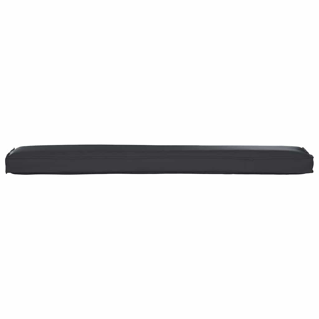 Coussin de palette lot de 2 Noir 200 x 40 x 8 cm Tissu Oxford