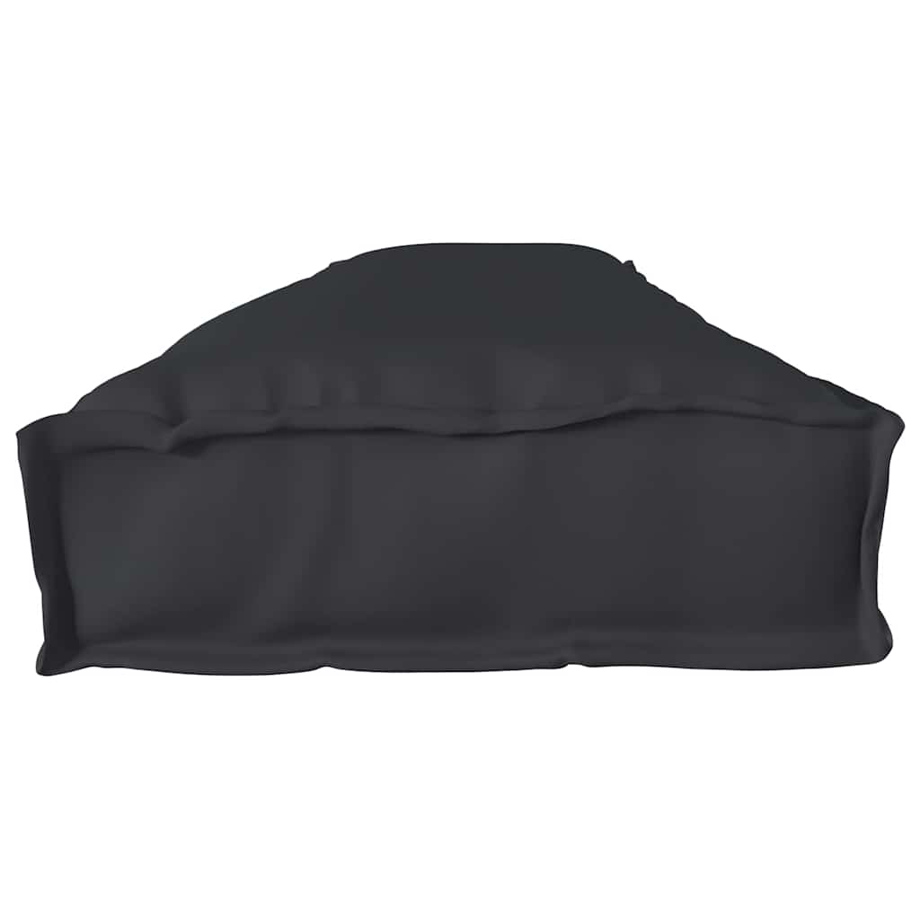 Coussin de palette lot de 2 Noir 200 x 40 x 8 cm Tissu Oxford