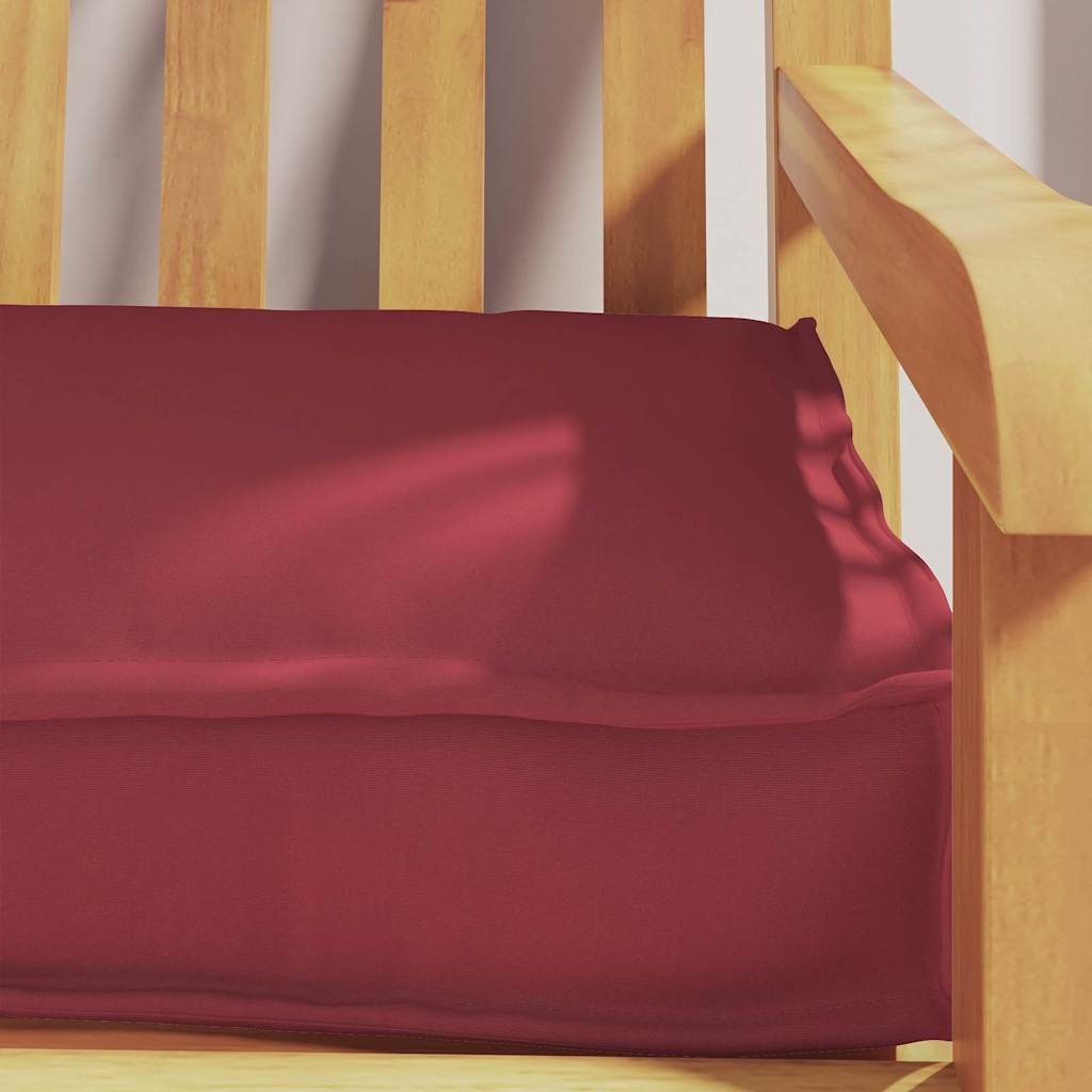 Set de coussins pour palettes 2 pièces Rouge vin 200 x 40 x 8 cm Tissu Oxford