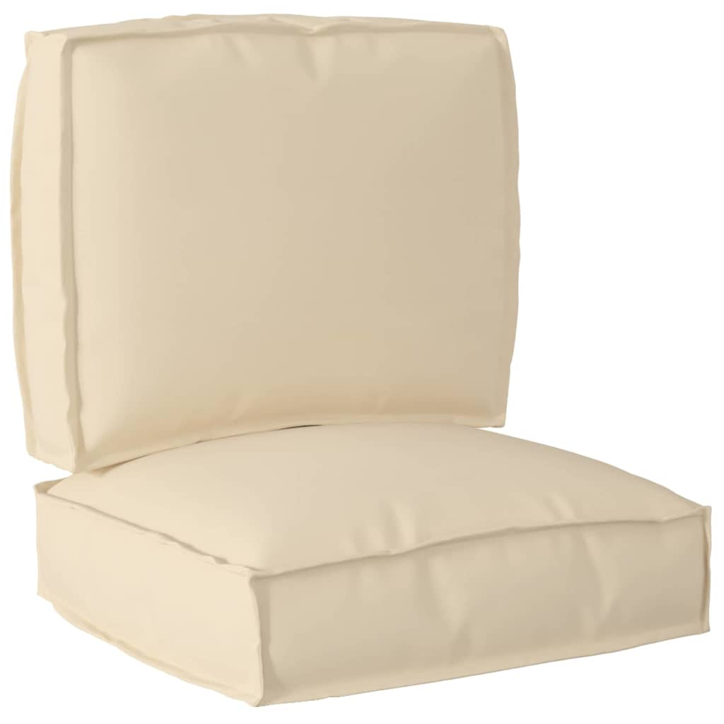 Lot de 2 coussins de palette Beige Tissu Oxford