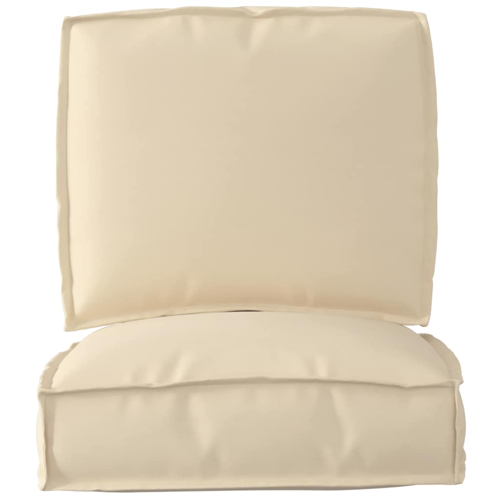 Lot de 2 coussins de palette Beige Tissu Oxford