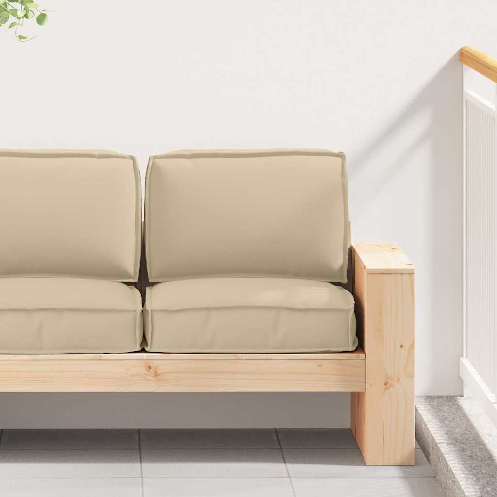 Palettenkissenset 2 pcs Beige Oxford-Stoff