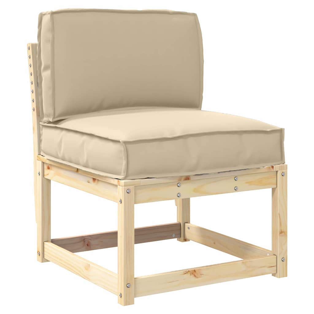 Palettenkissenset 2 pcs Beige Oxford-Stoff