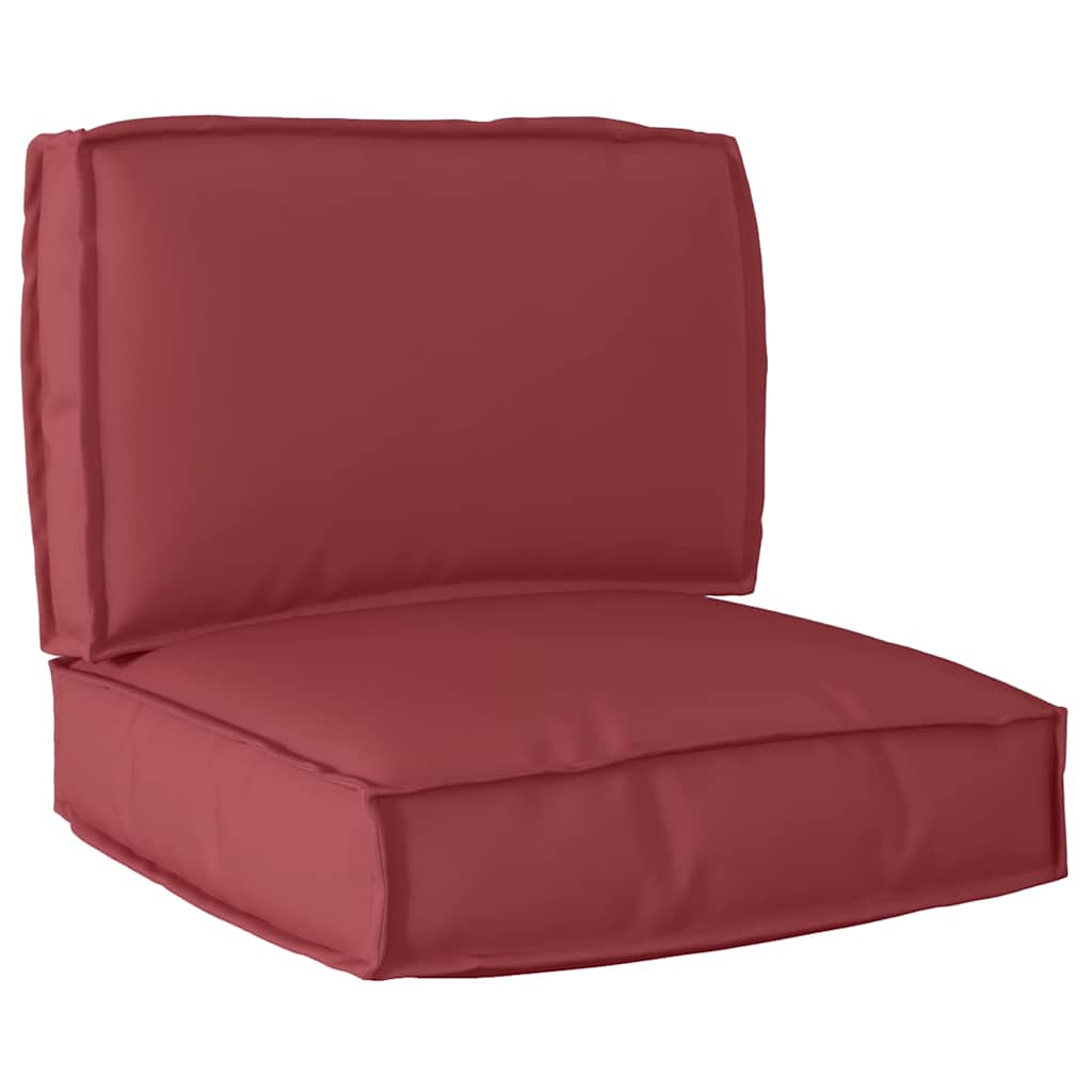 Coussin de palette lot de 2 Rouge vin 60 x 60 x 12 cm Tissu Oxford