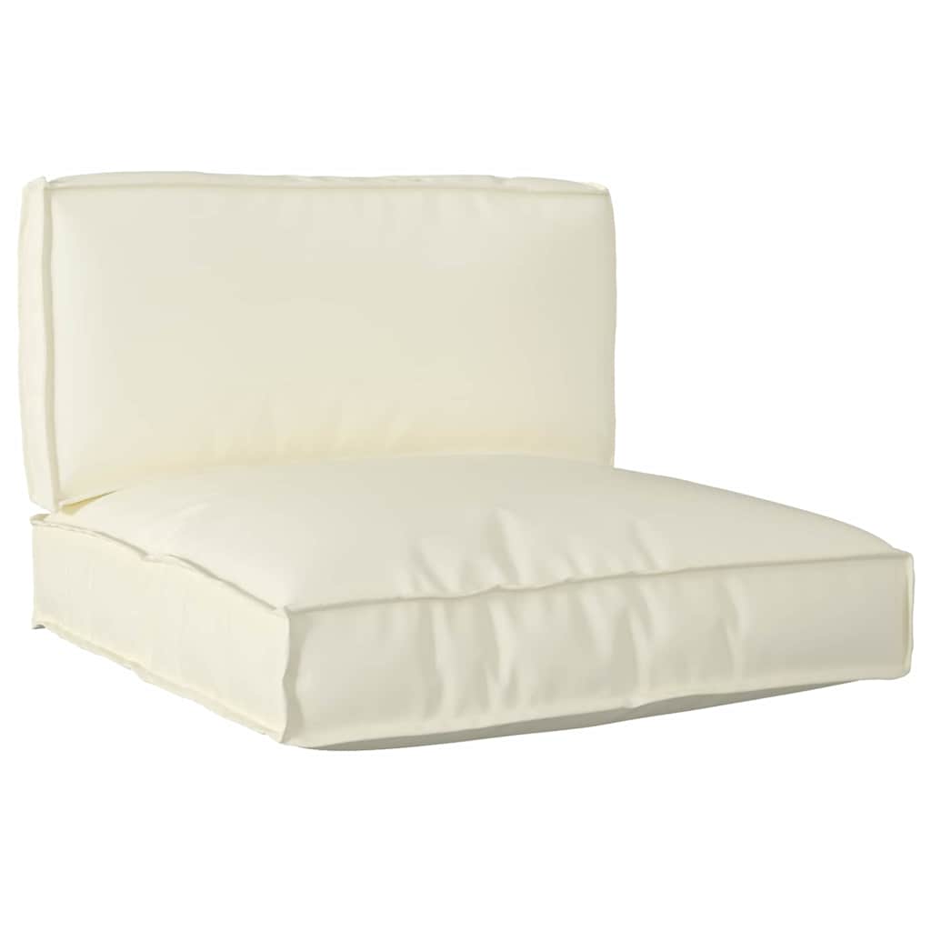 Pallet Cushion Set 2 pcs Cream 80 x 80 x 12 cm Oxford Fabric