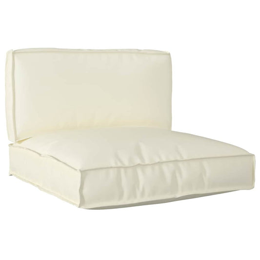 Pallet Kissen Set 2 pcs Creme 80 x 80 x 12 cm Oxford-Stoff