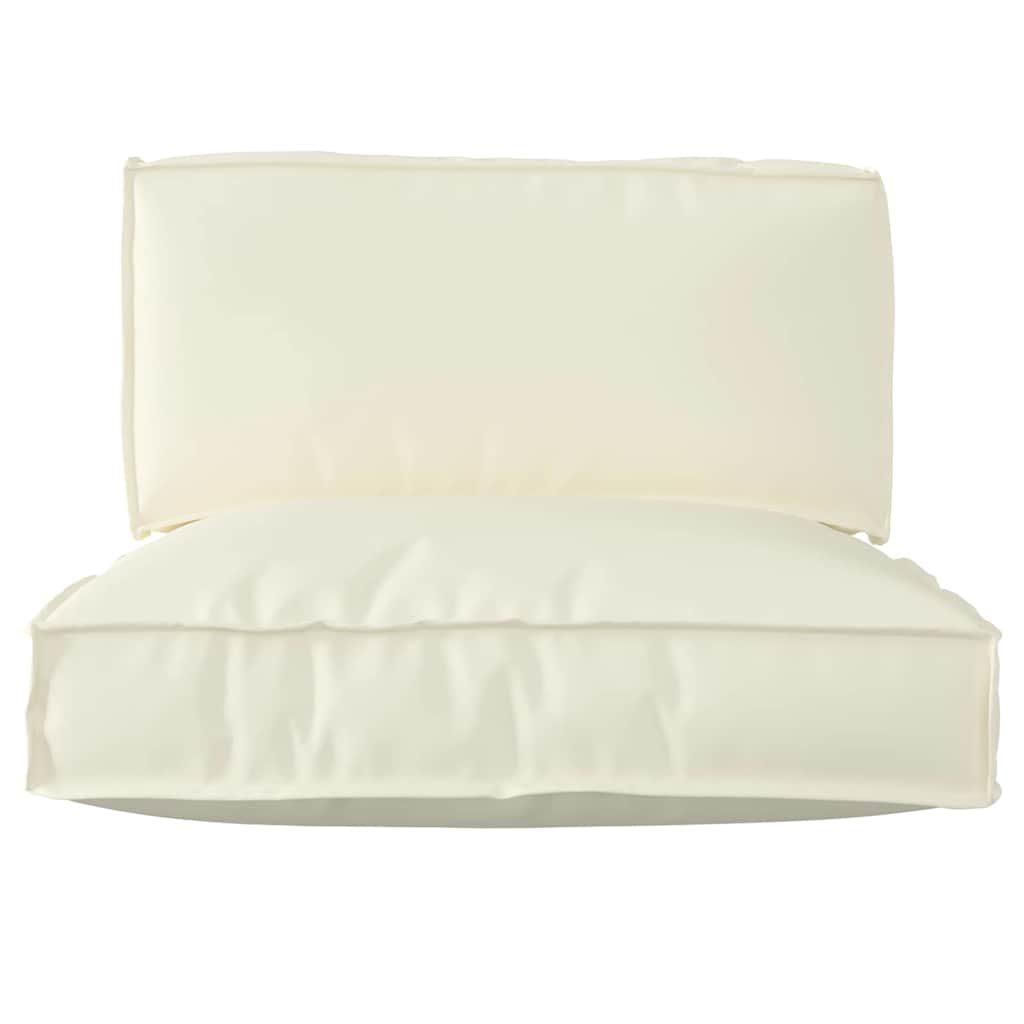 Pallet Cushion Set 2 pcs Cream 80 x 80 x 12 cm Oxford Fabric