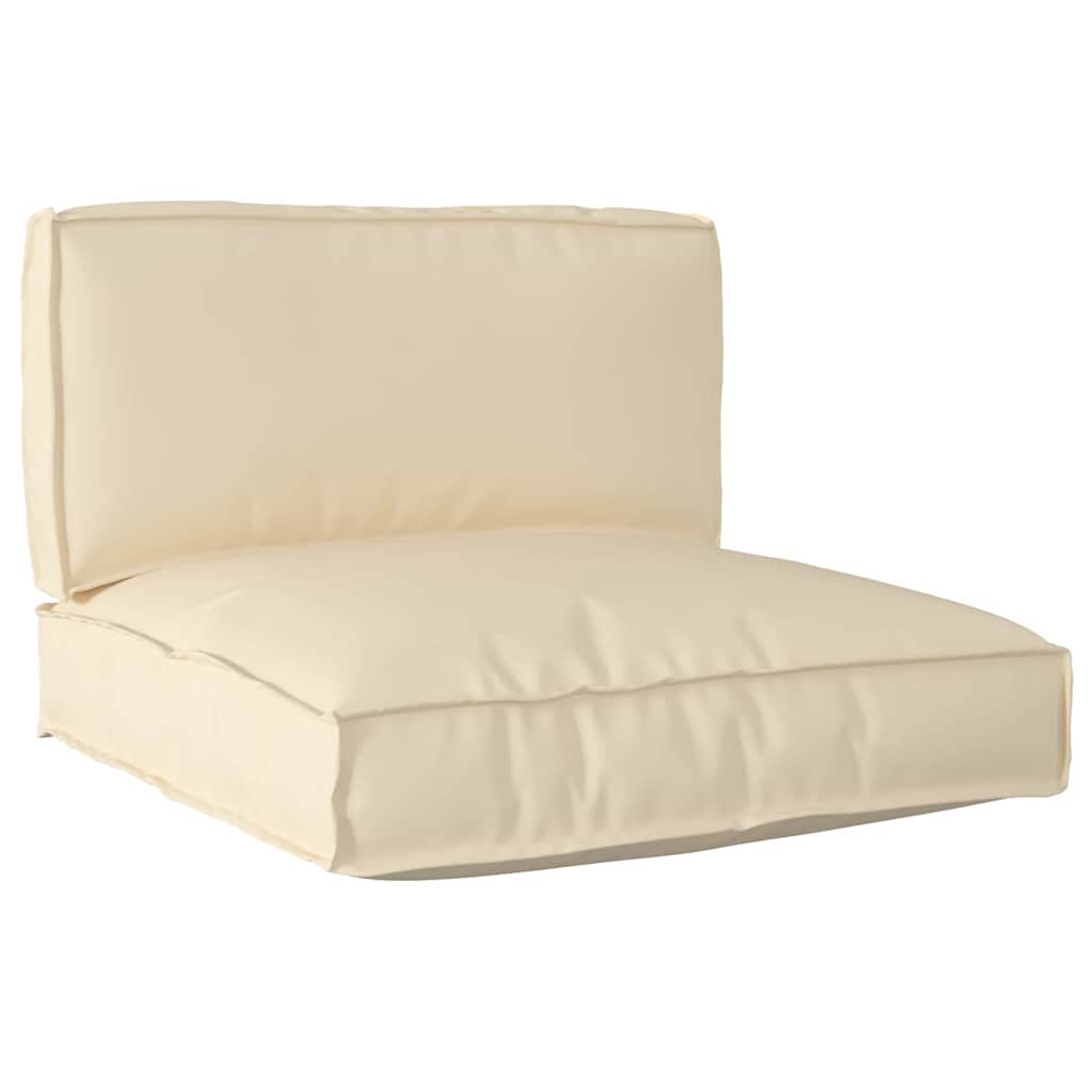 Lot de 2 coussins de palette Beige 80 x 80 x 12 cm Tissu Oxford