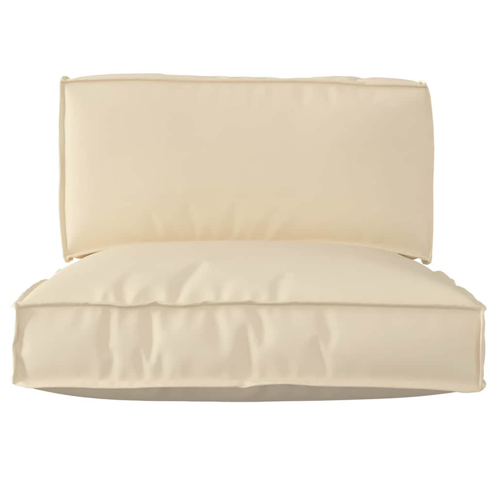 Lot de 2 coussins de palette Beige 80 x 80 x 12 cm Tissu Oxford