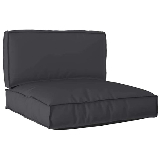 Lot de 2 coussins pour palette Noir 80 x 80 x 12 cm Tissu Oxford