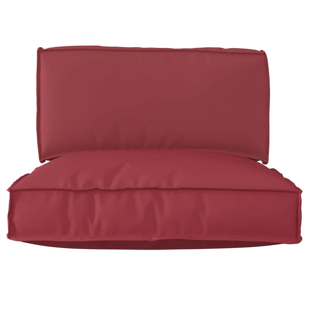 Ensemble de coussins de palette 2 pièces bordeaux 80 x 80 x 12 cm Tissu Oxford