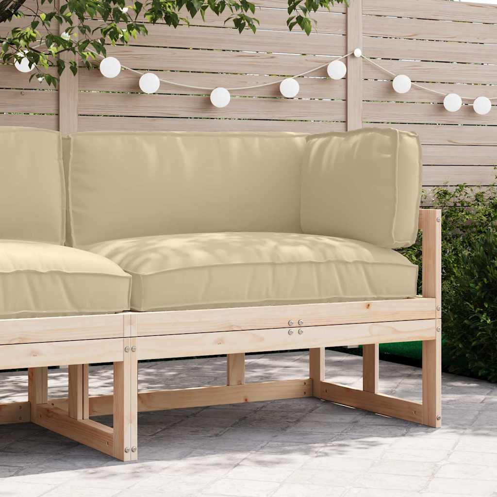 Lot de 3 coussins pour palettes Tissu Oxford beige
