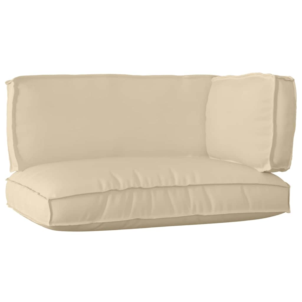 Lot de 3 coussins pour palettes Tissu Oxford beige