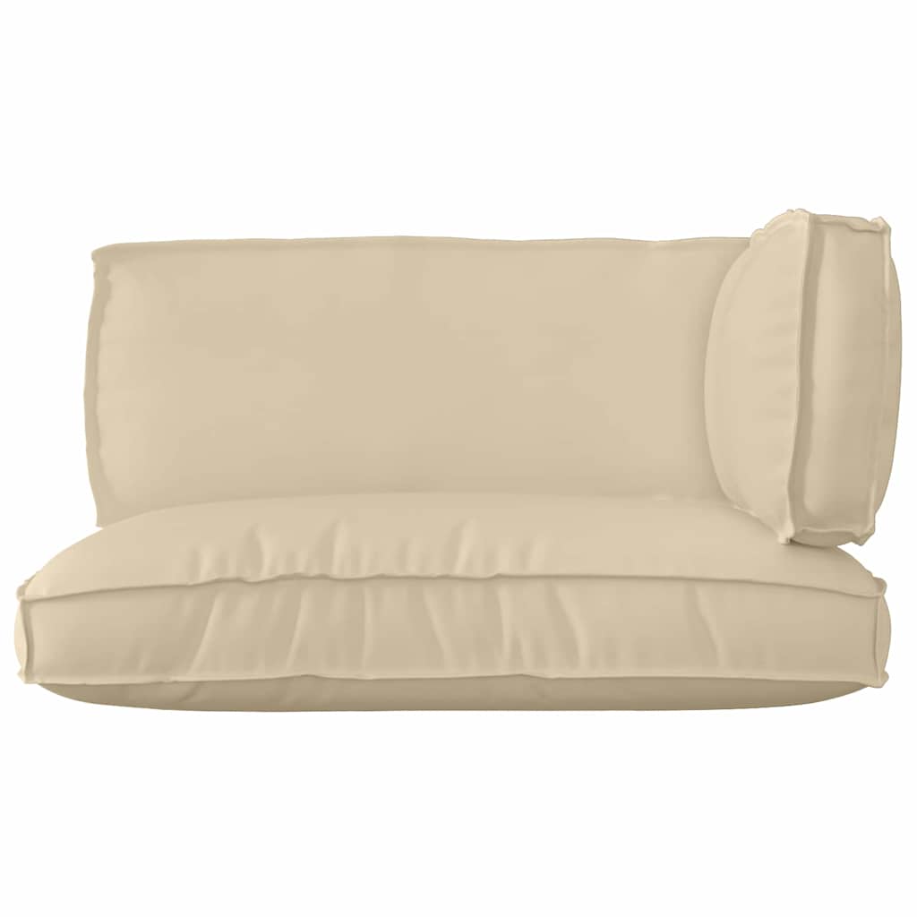 Lot de 3 coussins pour palettes Tissu Oxford beige