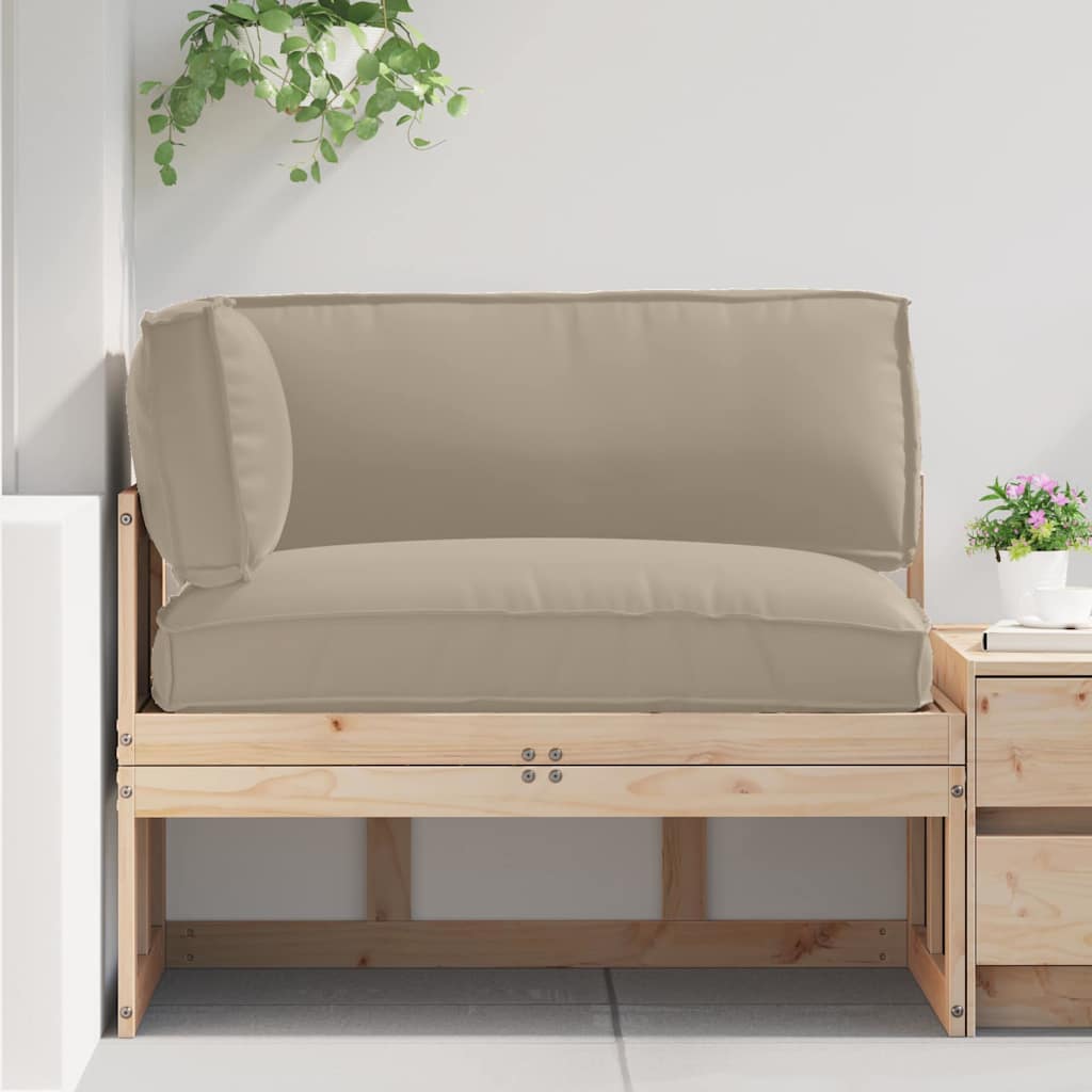 Pallet Kissen Set 3 pcs Taupe 120 x 80 x 12 cm Oxford-Stoff