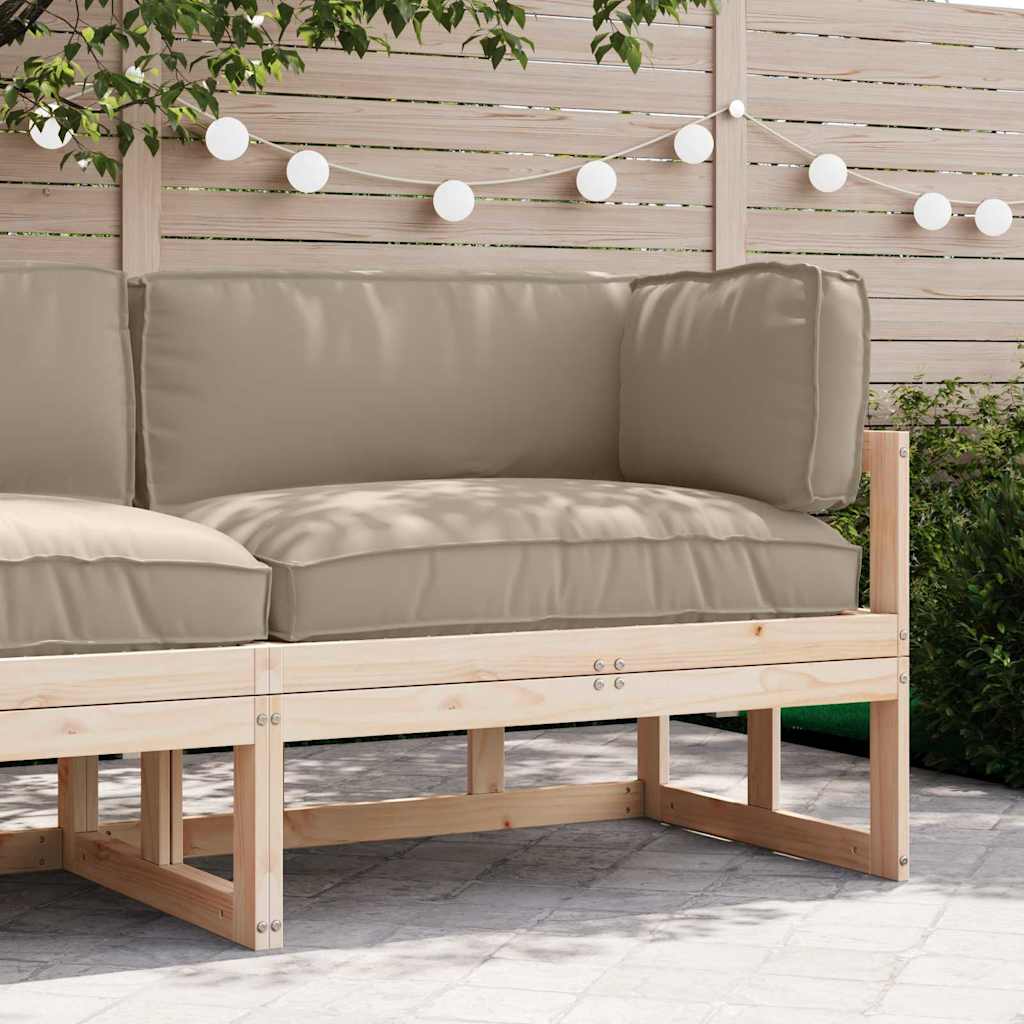 Pallet Kissen Set 3 pcs Taupe 120 x 80 x 12 cm Oxford-Stoff