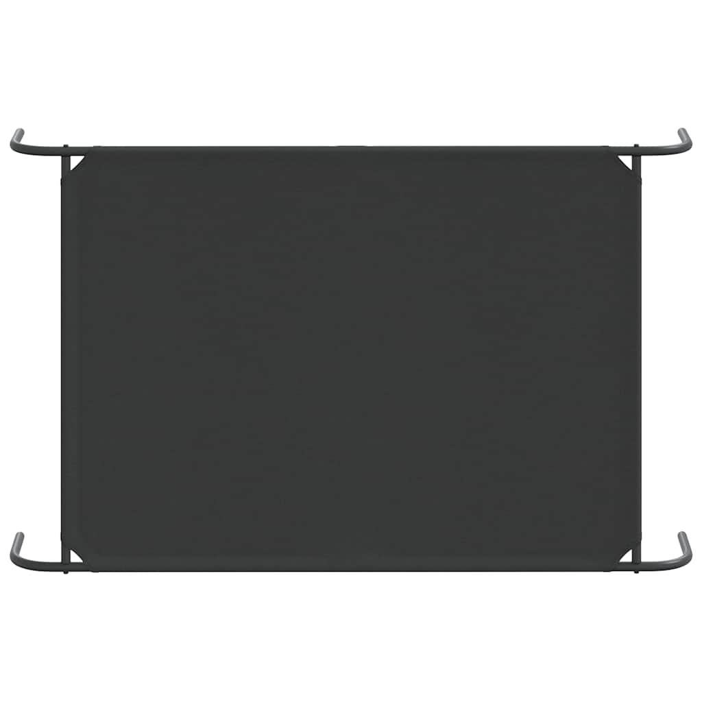 Hundebett Erhöht Schwarz 130x80x20 cm Oxford-Gewebe und Stahl