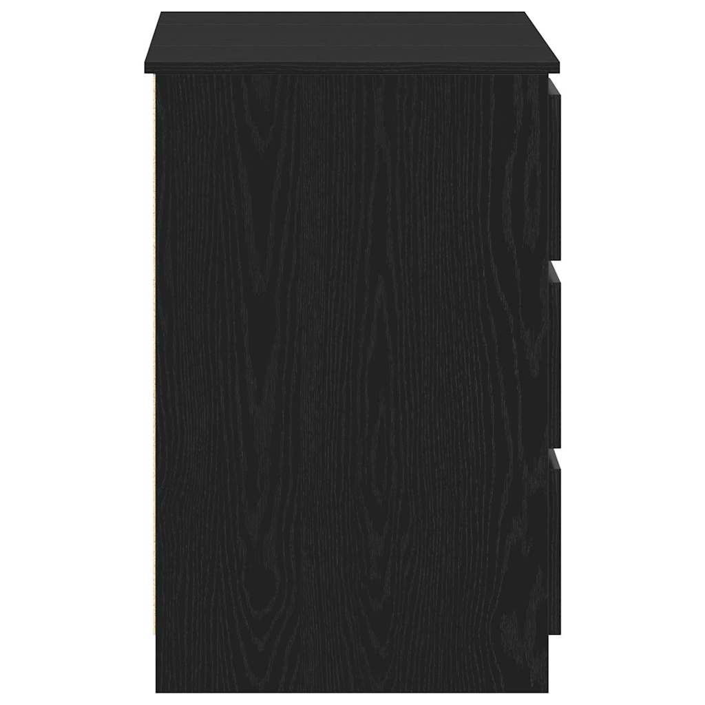 Desk with Storage Black Oak Effect 140 x 50 x 76 cm