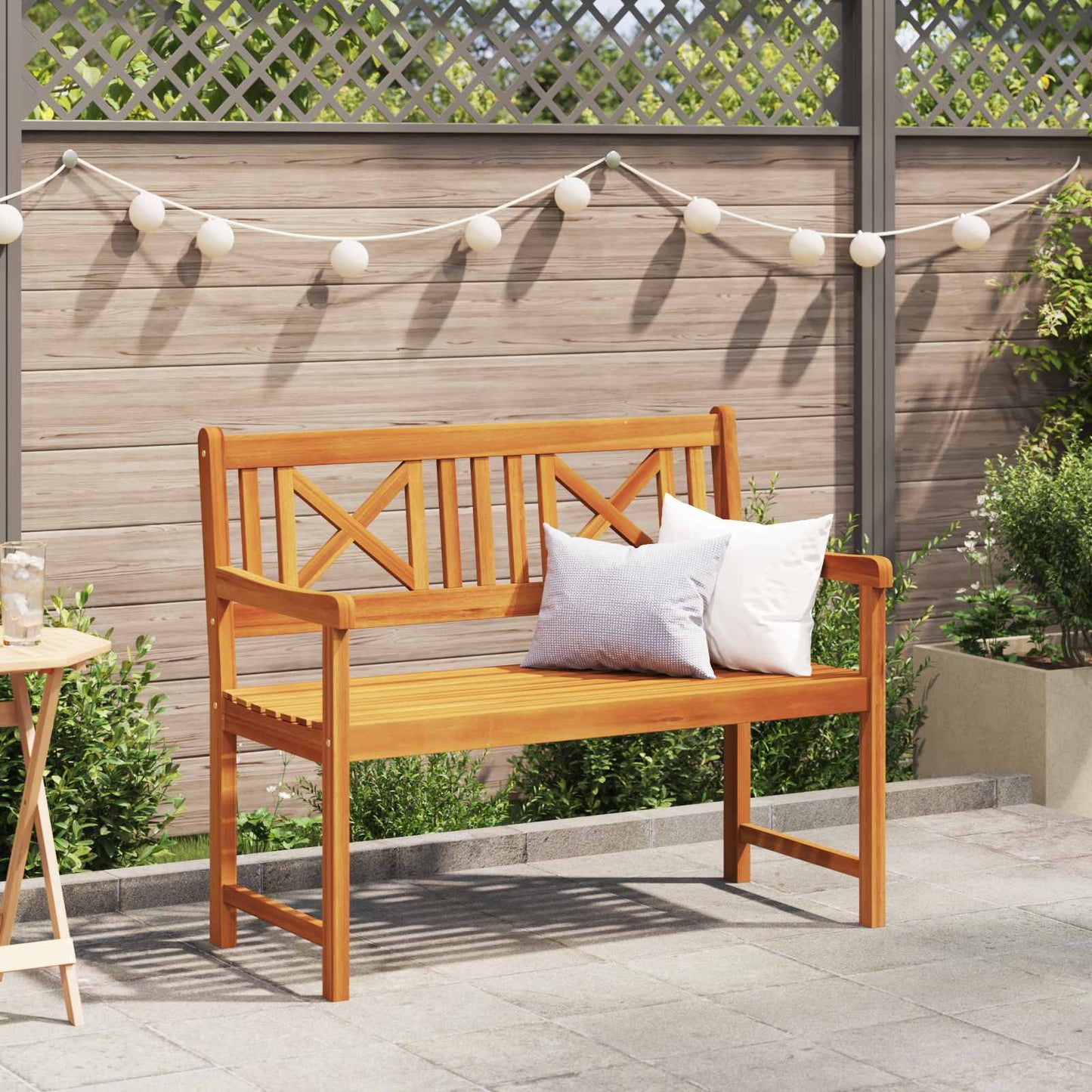 Gartenbank Braun 110 x 56 x 90 cm Massivholz Akazie