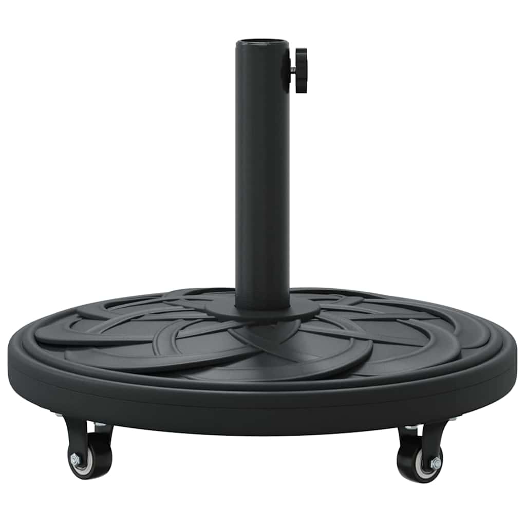 Sonnenschirmständer Schwarz Ø38-48 mm PE und Beton und Eisen