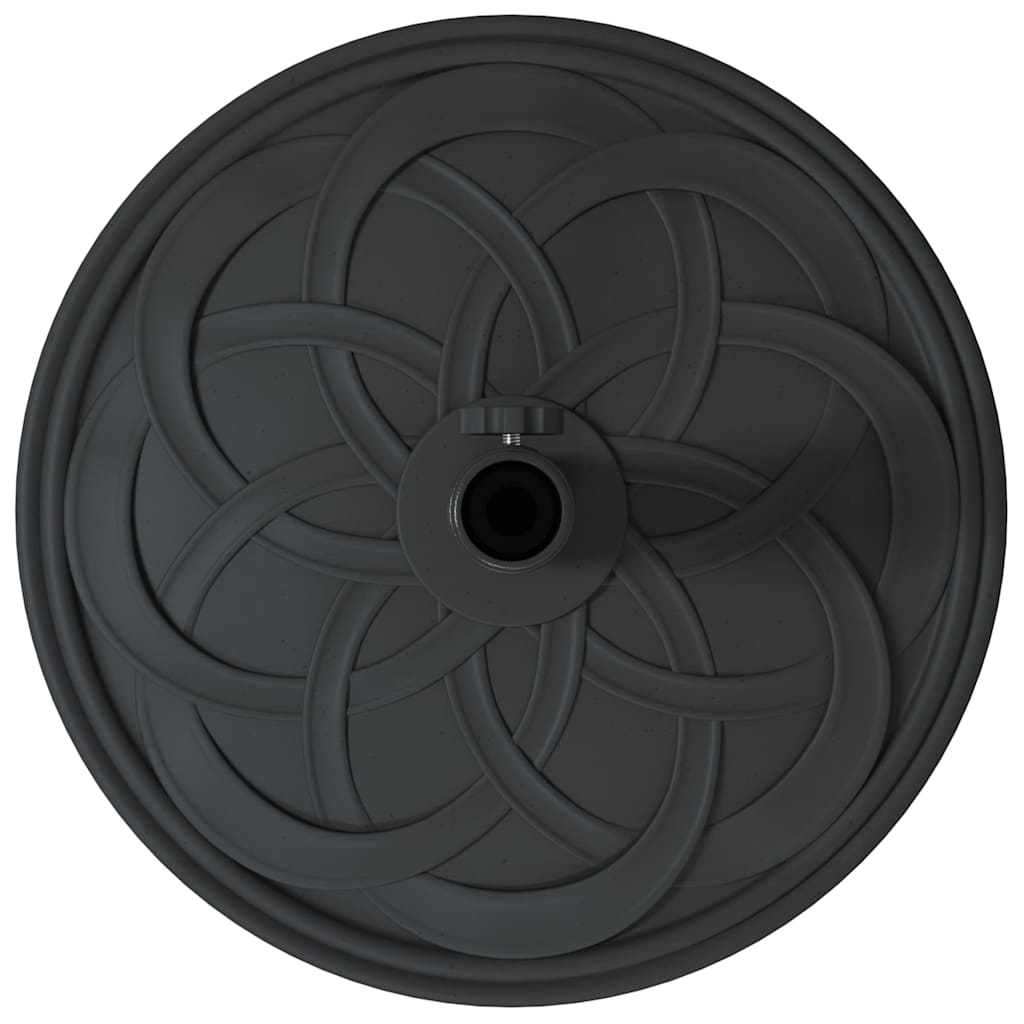 Sonnenschirmständer Schwarz Ø38-48 mm PE und Beton und Eisen