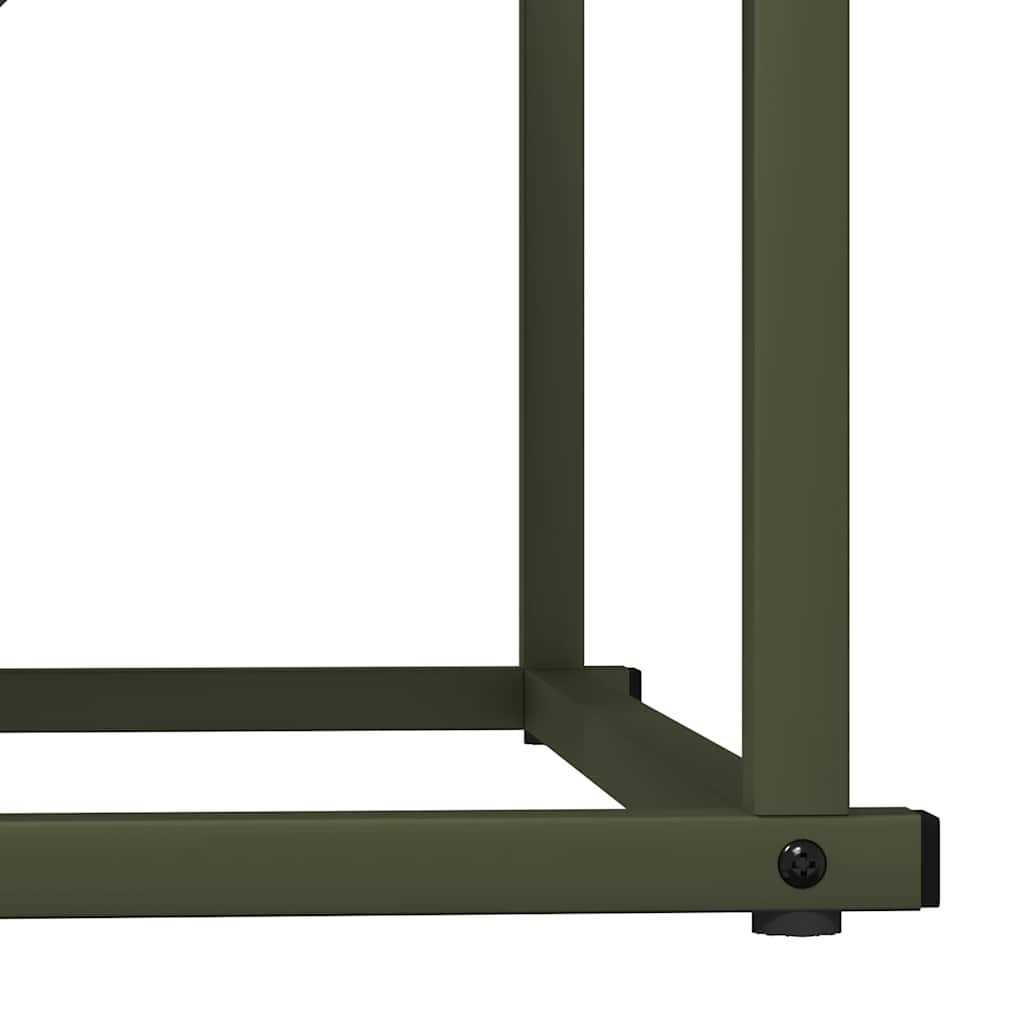 Brennholzregal Olivgrün 70x43x34,5 cm Kaltgewalzter Stahl