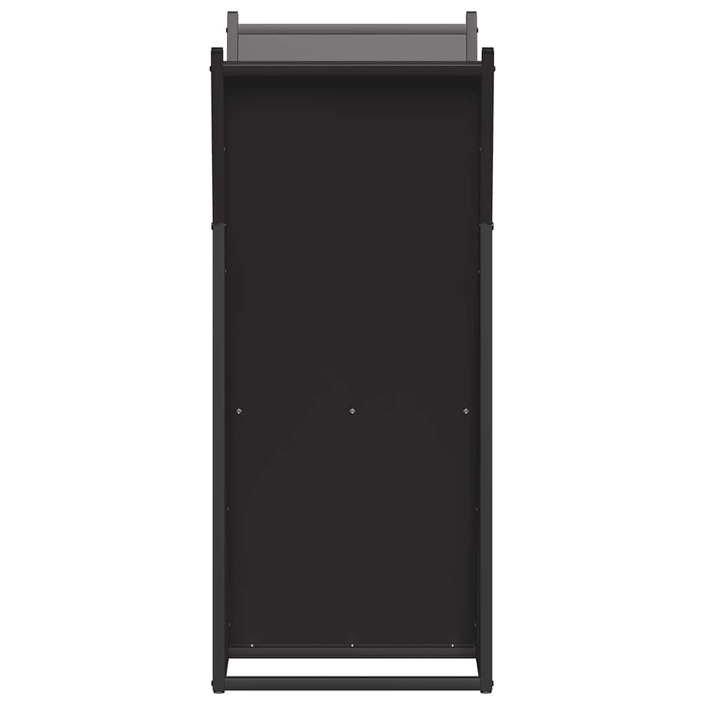 Brennholzregal Schwarz 69,5x35x81 cm Kaltgewalzter Stahl