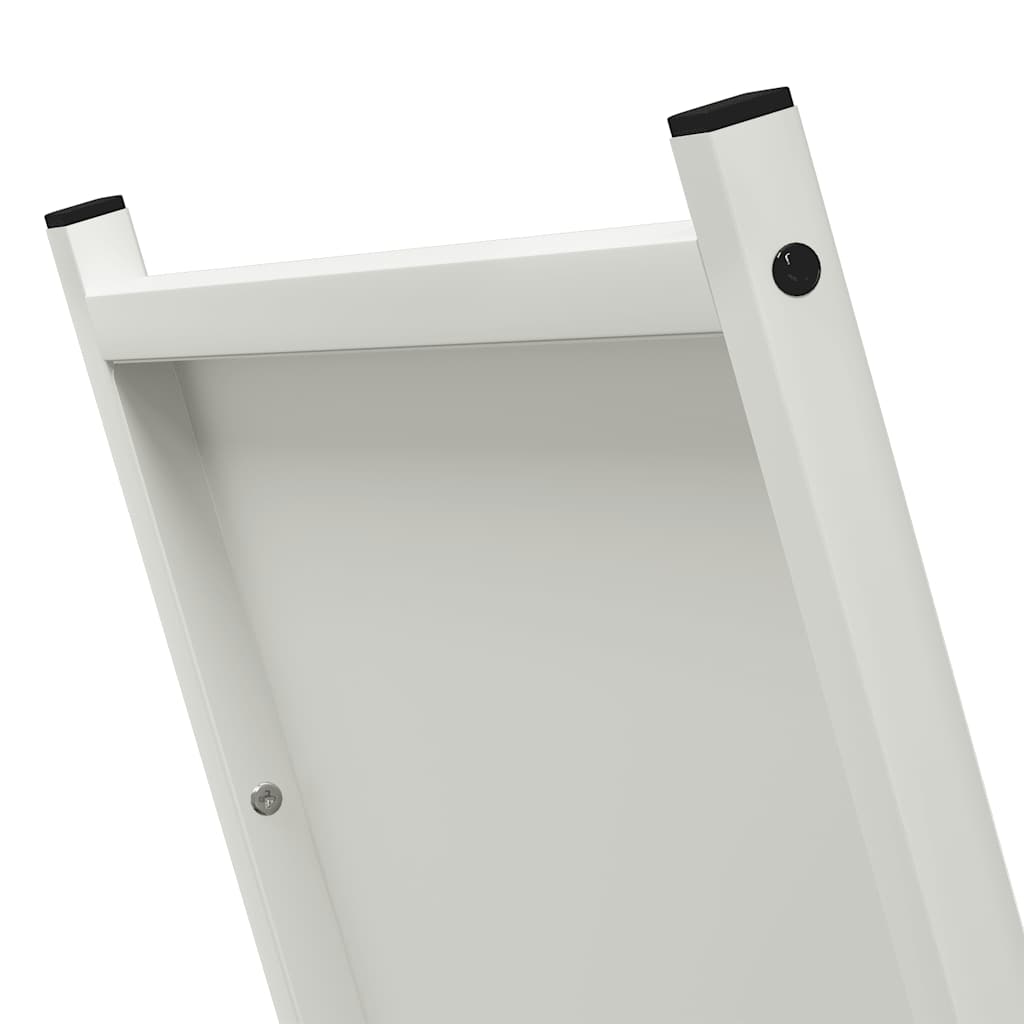 Brennholzregal Weiß 69,5x35x81 cm Kaltgewalzter Stahl