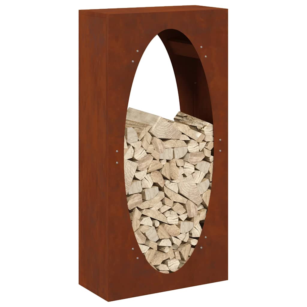 Brennholzregal 50x23x100 cm Wetterfester Stahl