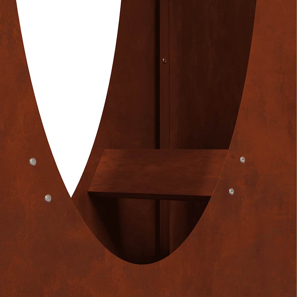 Brennholzregal 50x23x100 cm Wetterfester Stahl