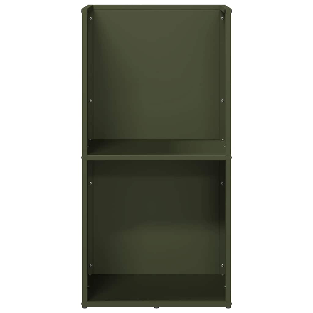 Brennholzregal Olivgrün 40x30x80 cm Kaltgewalzter Stahl