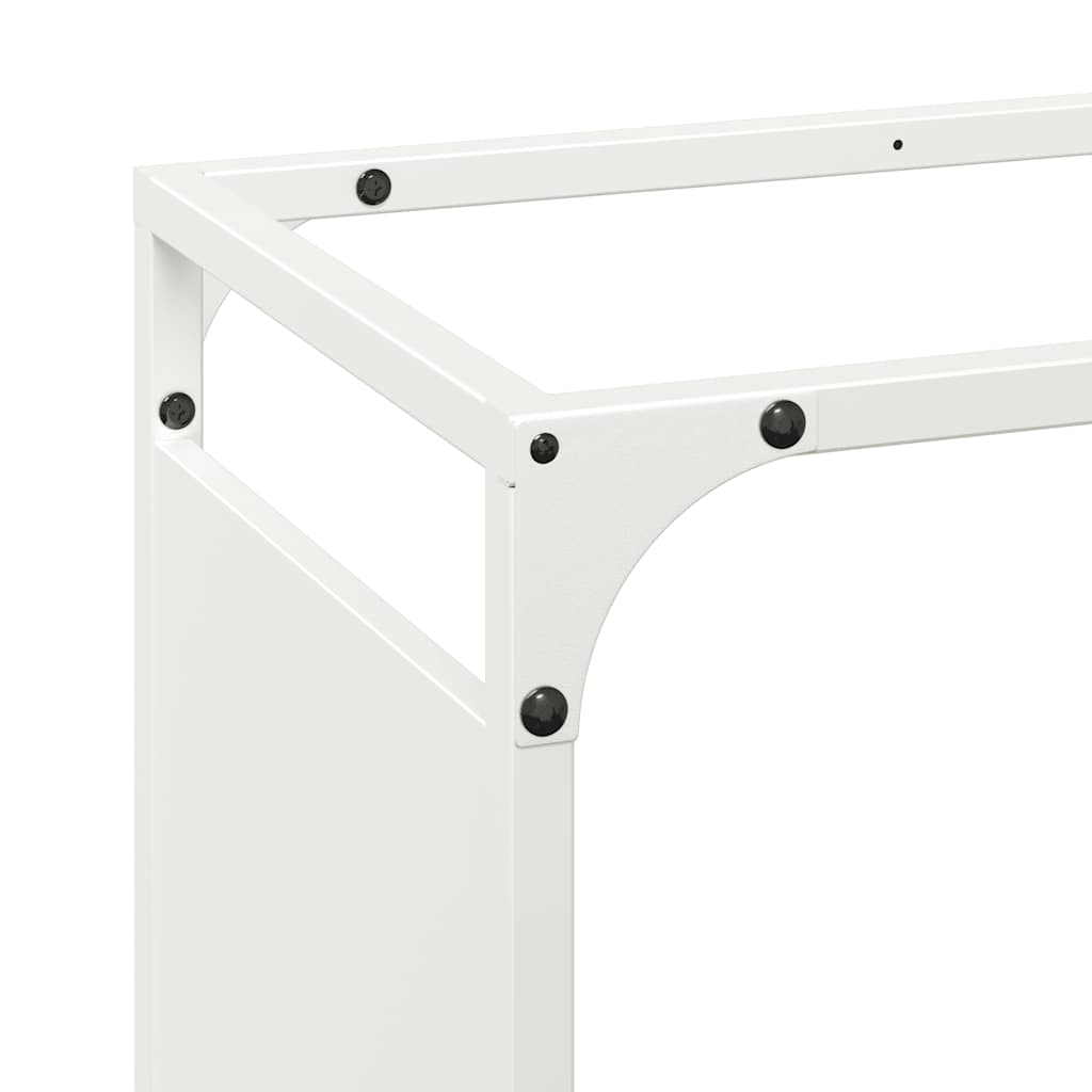 Brennholzregal Weiß 44x28x65 cm Kaltgewalzter Stahl