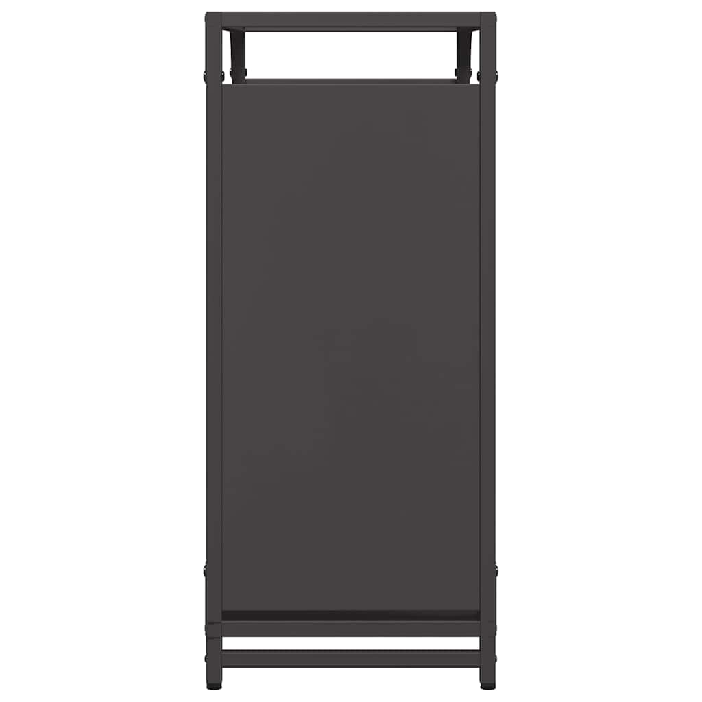 Brennholzregal Schwarz 60x28x65 cm Kaltgewalzter Stahl