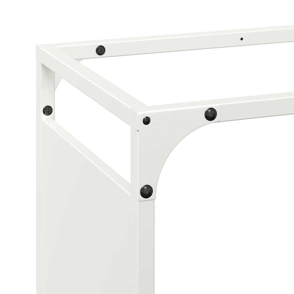 Brennholzregal Weiß 60x28x65 cm Kaltgewalzter Stahl