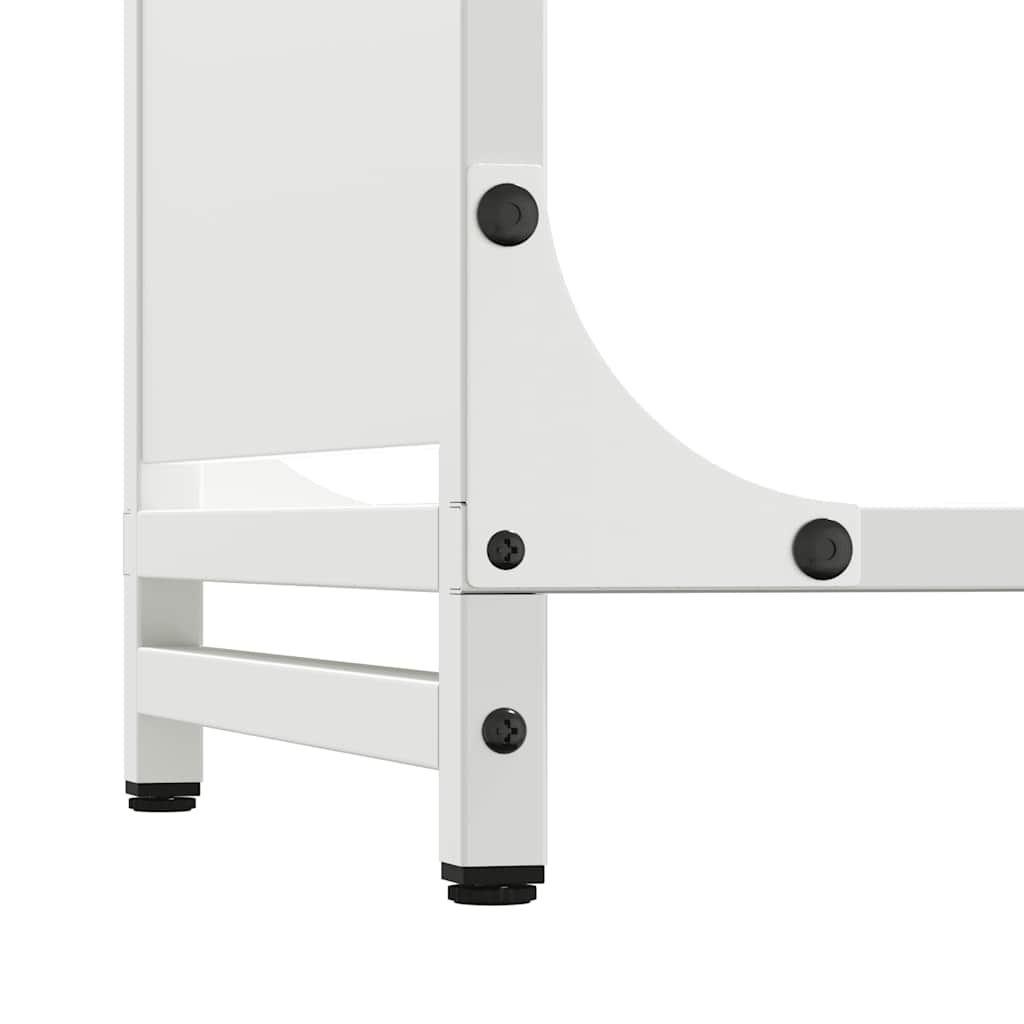 Brennholzregal Weiß 60x28x65 cm Kaltgewalzter Stahl
