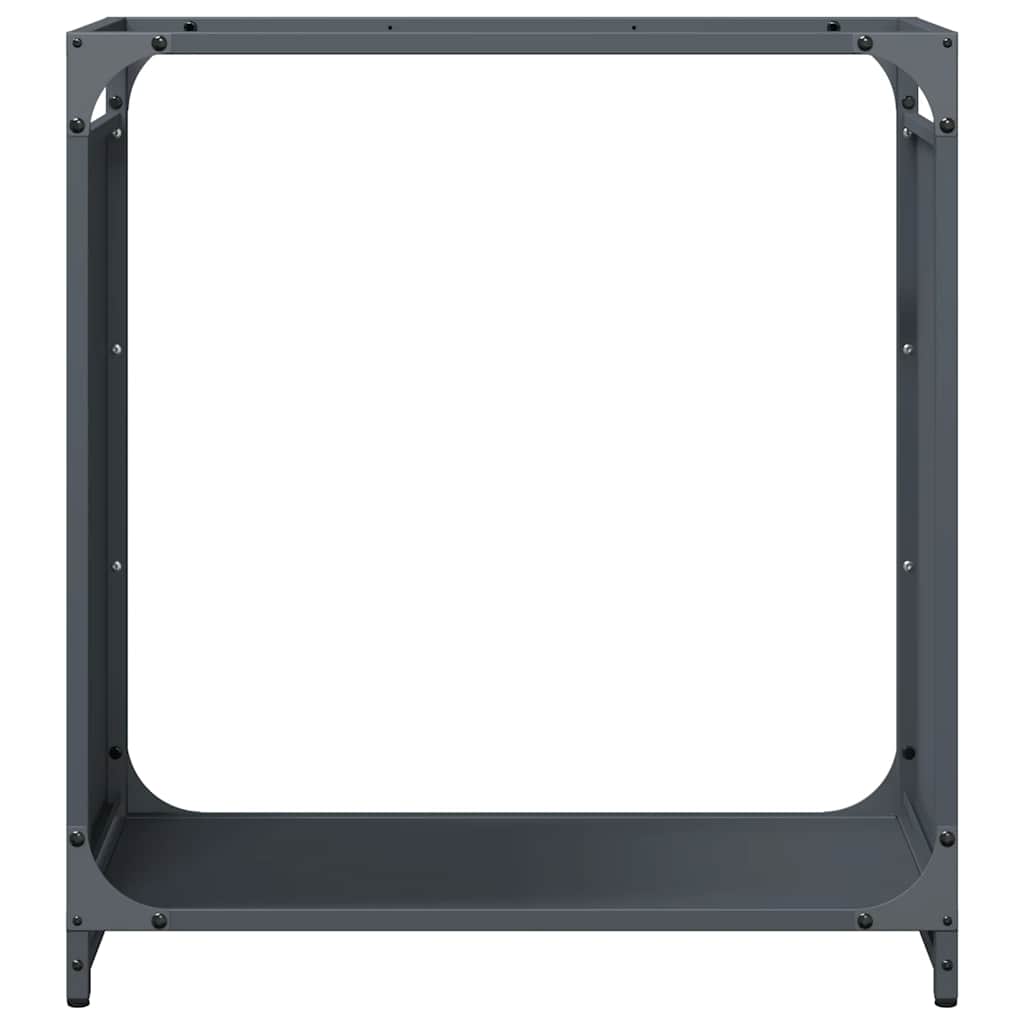 Brennholzregal Anthrazit 60x28x65 cm Kaltgewalzter Stahl