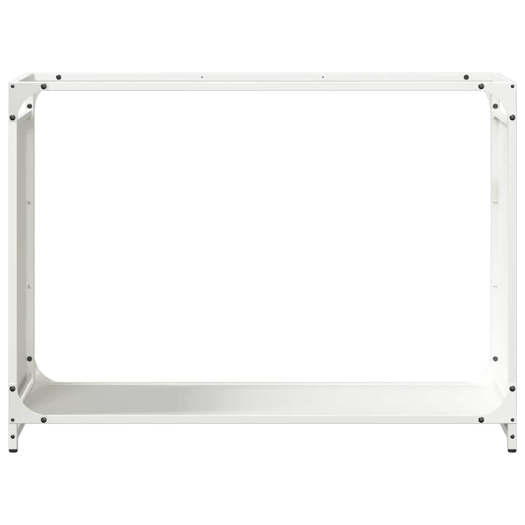 Brennholzregal Weiß 90x28x65 cm Kaltgewalzter Stahl