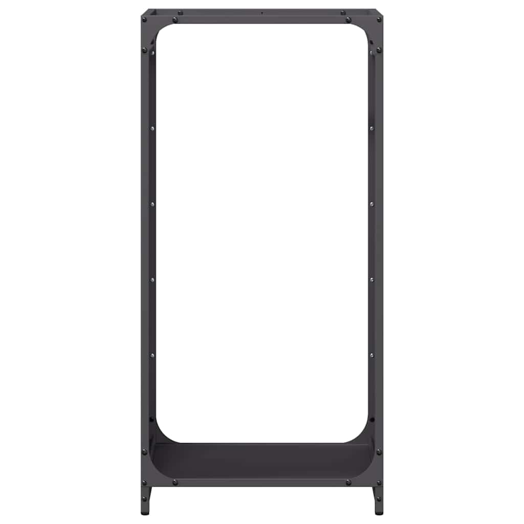 Brennholzregal Schwarz 44x28x90 cm Kaltgewalzter Stahl