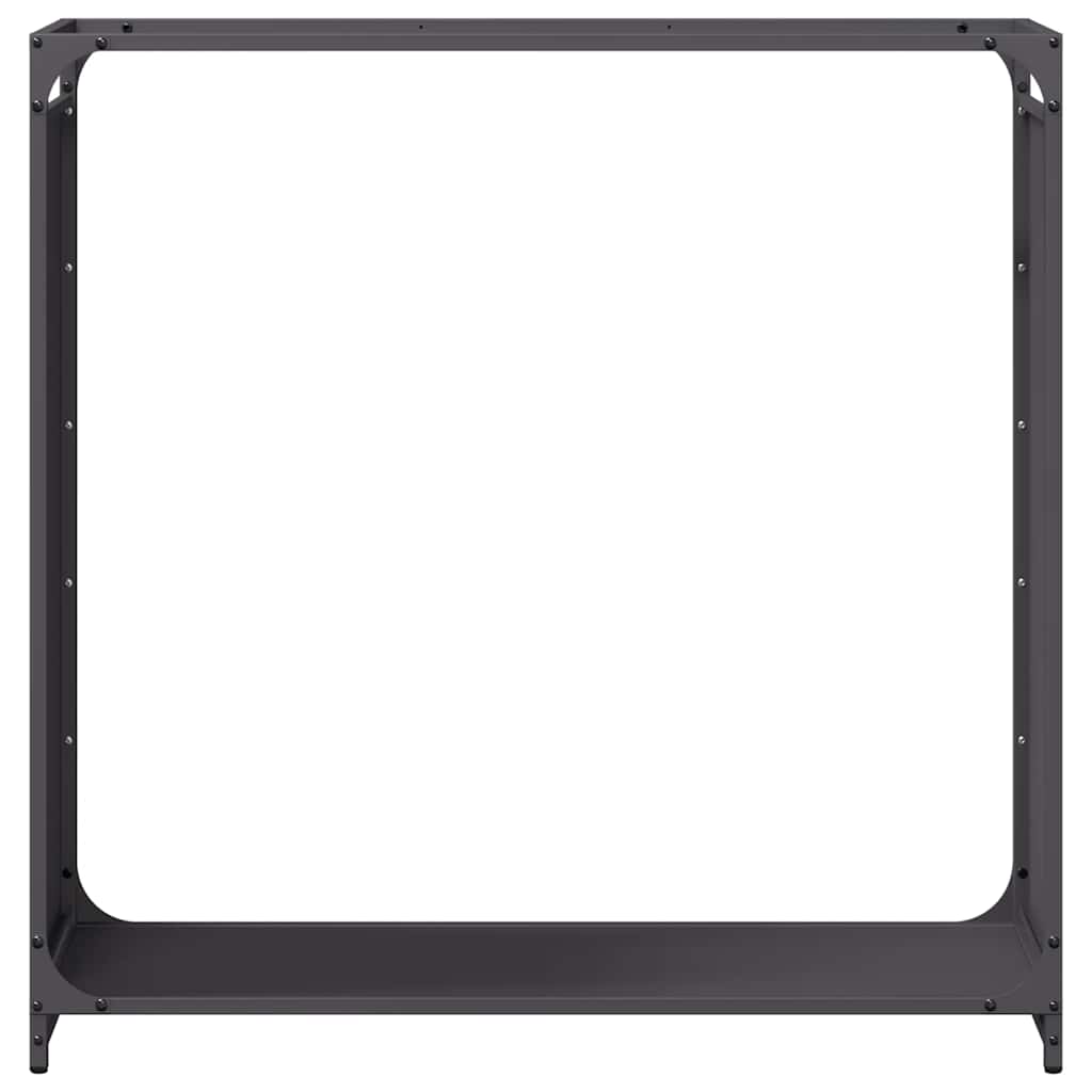 Brennholzregal Schwarz 90x28x90 cm Kaltgewalzter Stahl