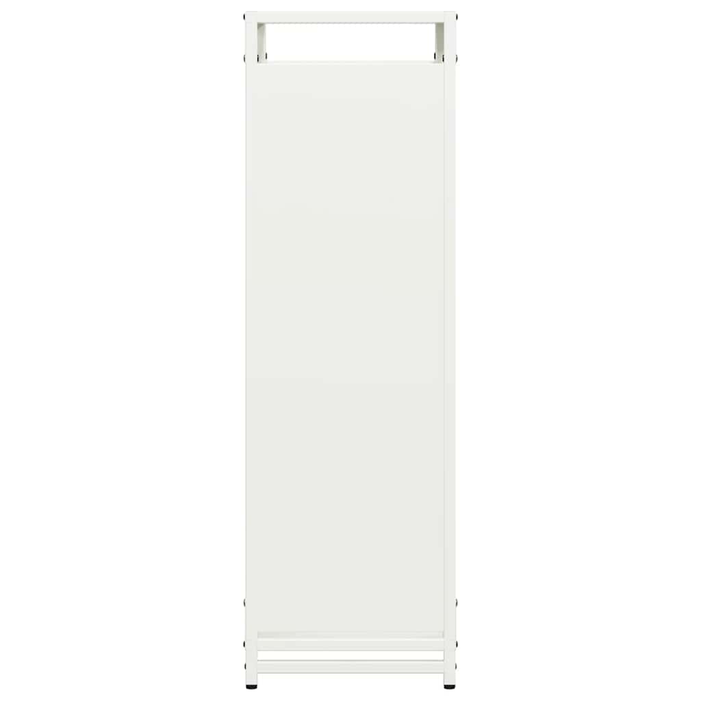 Brennholzregal Weiß 90x28x90 cm Kaltgewalzter Stahl