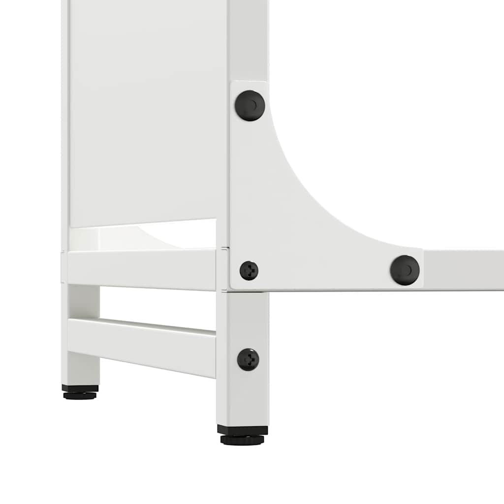 Brennholzregal Weiß 90x28x90 cm Kaltgewalzter Stahl