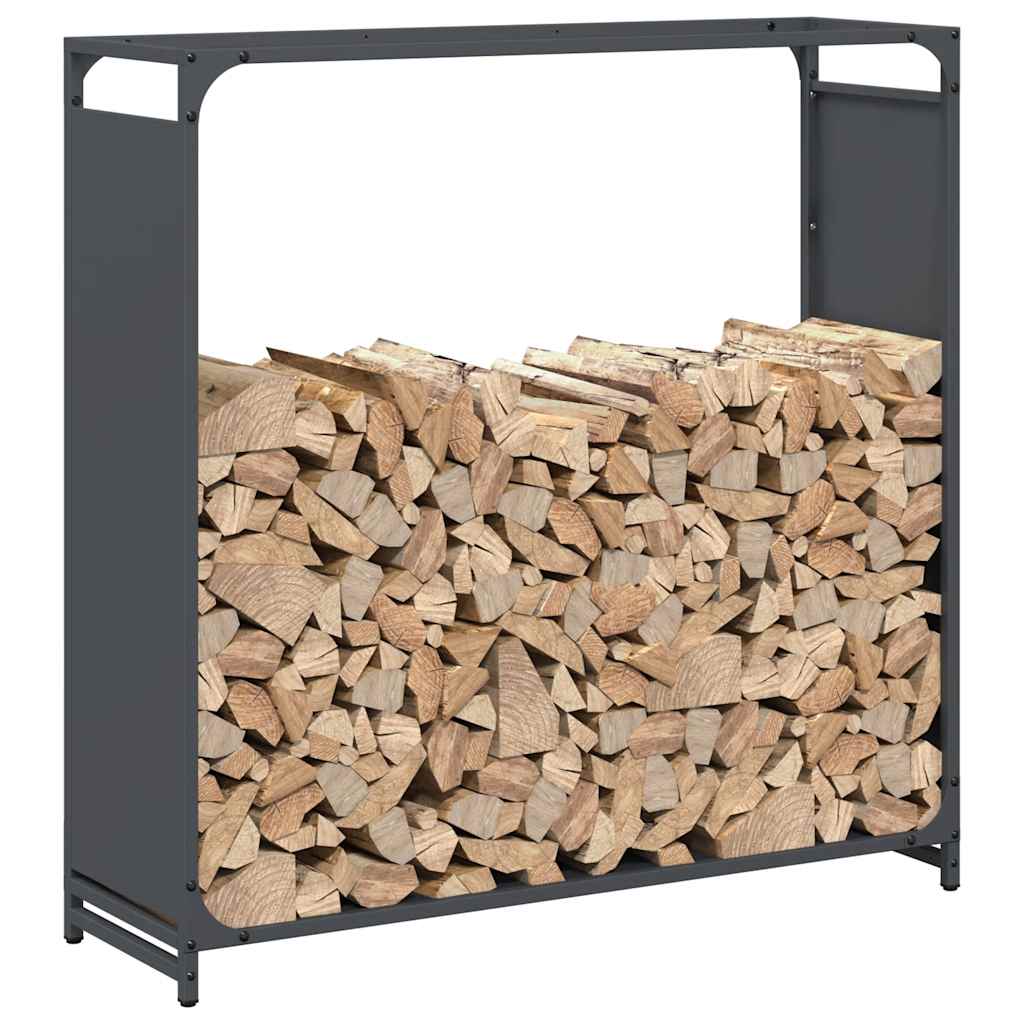 Brennholzregal Anthrazit 90x28x90 cm Kaltgewalzter Stahl
