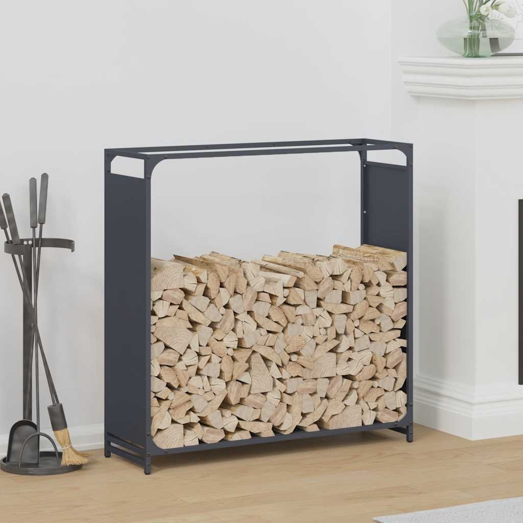 Brennholzregal Anthrazit 90x28x90 cm Kaltgewalzter Stahl