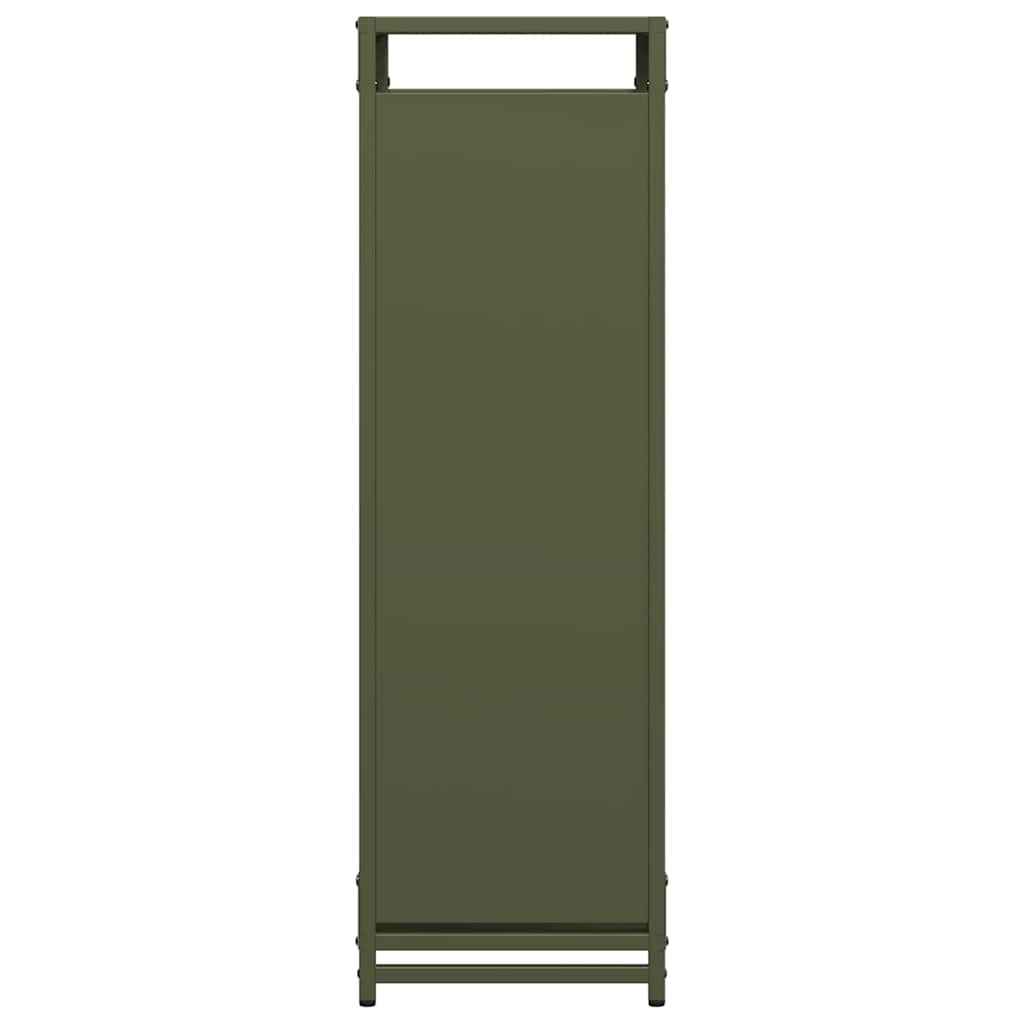 Brennholzregal Olivgrün 90x28x90 cm Kaltgewalzter Stahl