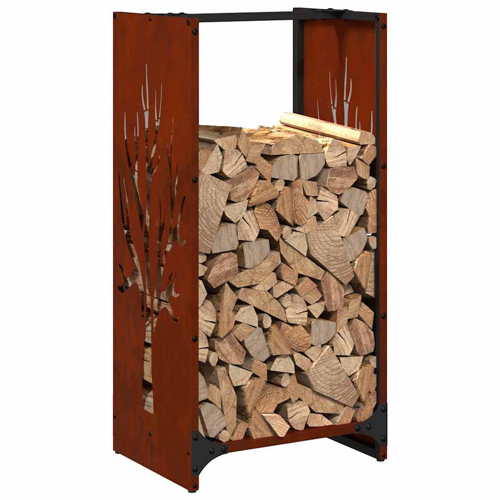Brennholzregal 40x30x80 cm Wetterfester Stahl